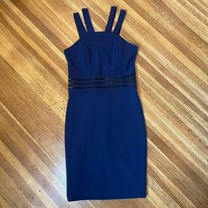 City Studio Navy Straight Formal Dress Size 0